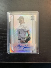 Tyler Black 2021 Leaf Metal Draft Auto Rookie XRC Silver Card Brewers RC