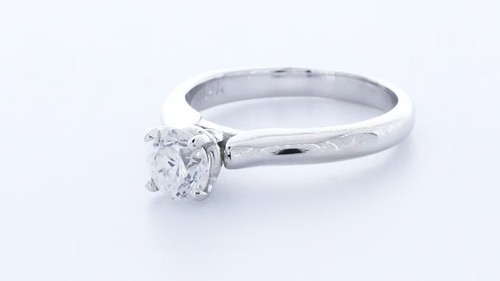 0.7CT Lab-Created Diamond D/VVS2 Round Cut 14K Gold Prong Classic Solitaire Ring - Video 1 of 1