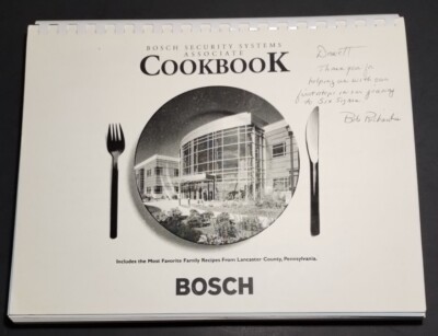 BOSCH Security Systems Associate Cookbook Lancaster PA Bob Richard's *Signed*
