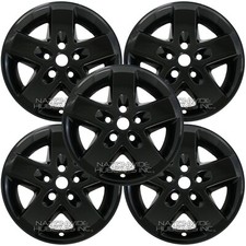 5 Fits Jeep Wrangler 2007-2018 Black 17 Wheel Skins Hub Caps Bolt On Rim Covers