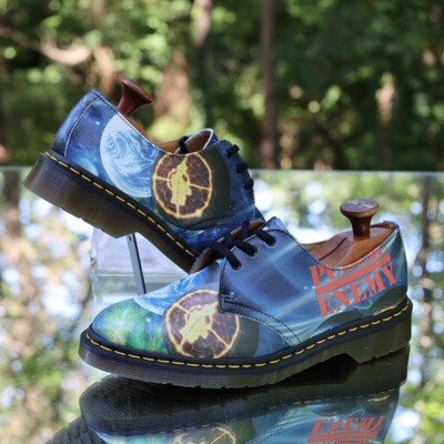 Dr. Martens 3-Eye 1461 Supreme Public Enemy Men's Size 9 Black