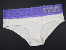 NEW Victoria's Secret VTG 2016 PINK Lace Bling Glitter Hipster Panty LARGE
