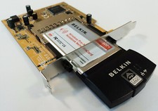 Belkin Wireless PC Card Pre-N Notebook Desktop Network IEEE 802.11b/g 2.4 GHz F5