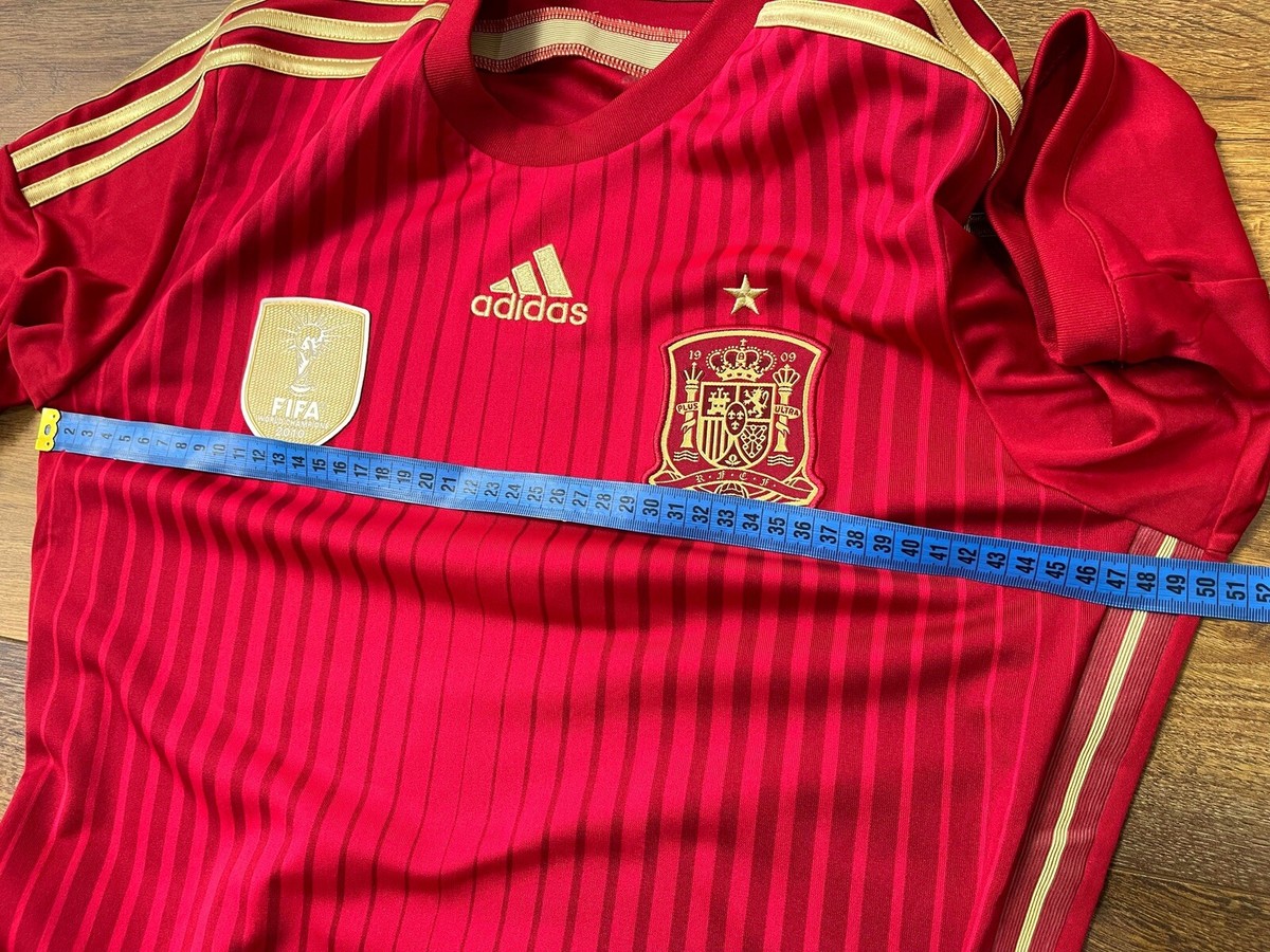 Adidas Spain 2014 World Cup Euro Soccer Football Home Jersey Shirt