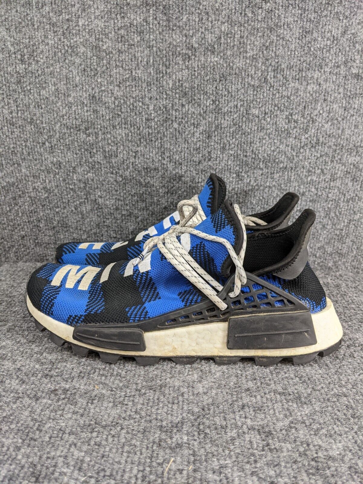 Adidas NMD HU Pharrell x BBC Blue Plaid White EF7387 Mens Shoe Size 8 | eBay