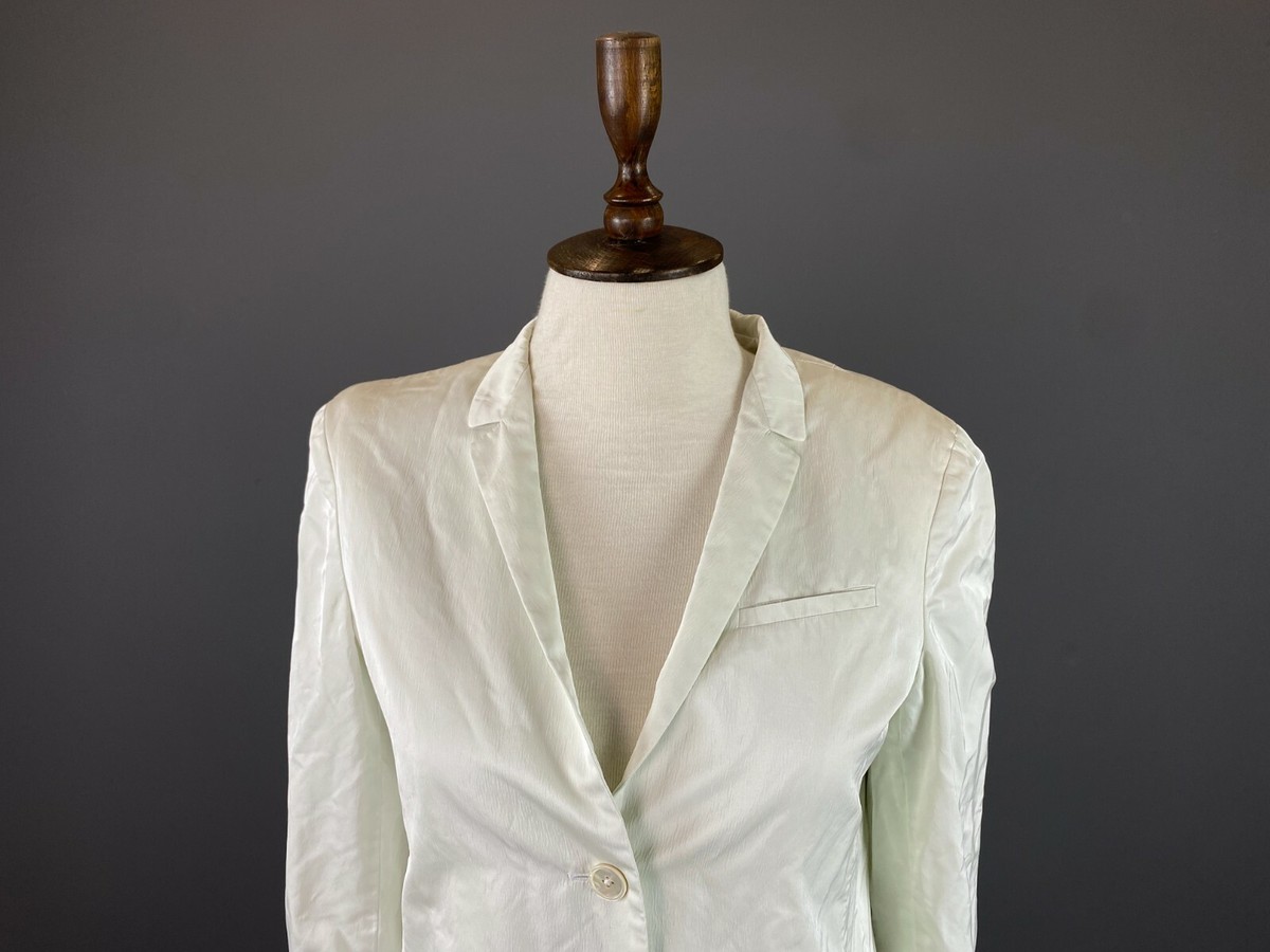 スーツ JIL SANDER Women Suit Jackets J01NC0107 J14602 109 White Women JIL SANDER White Cotton Two Button Trench Coat Blazer