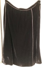 Seiden-Samt Rock Schwarz Gr