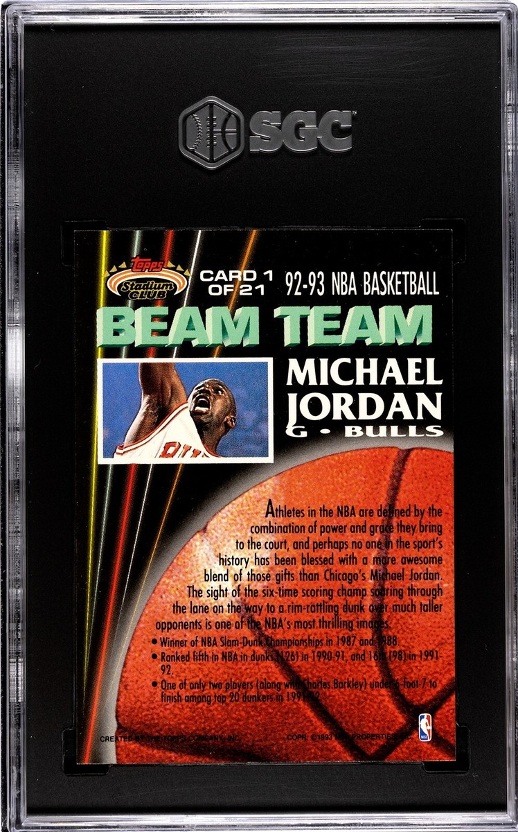 Michael Jordan 1992-93 Topps Stadium Club Beam Team Card #1