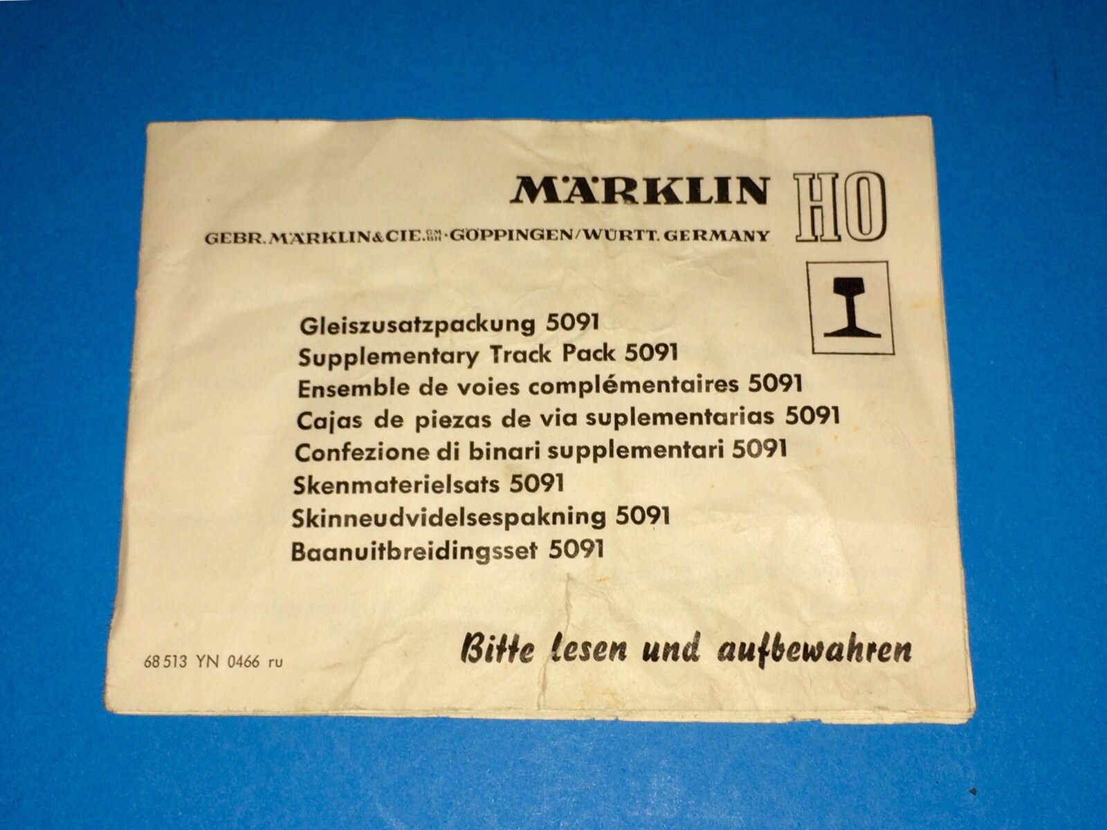 M RKLIN 5091 Gleis Zusatzpackung SET Modell Eisenbahn OVP Box 60 Spur