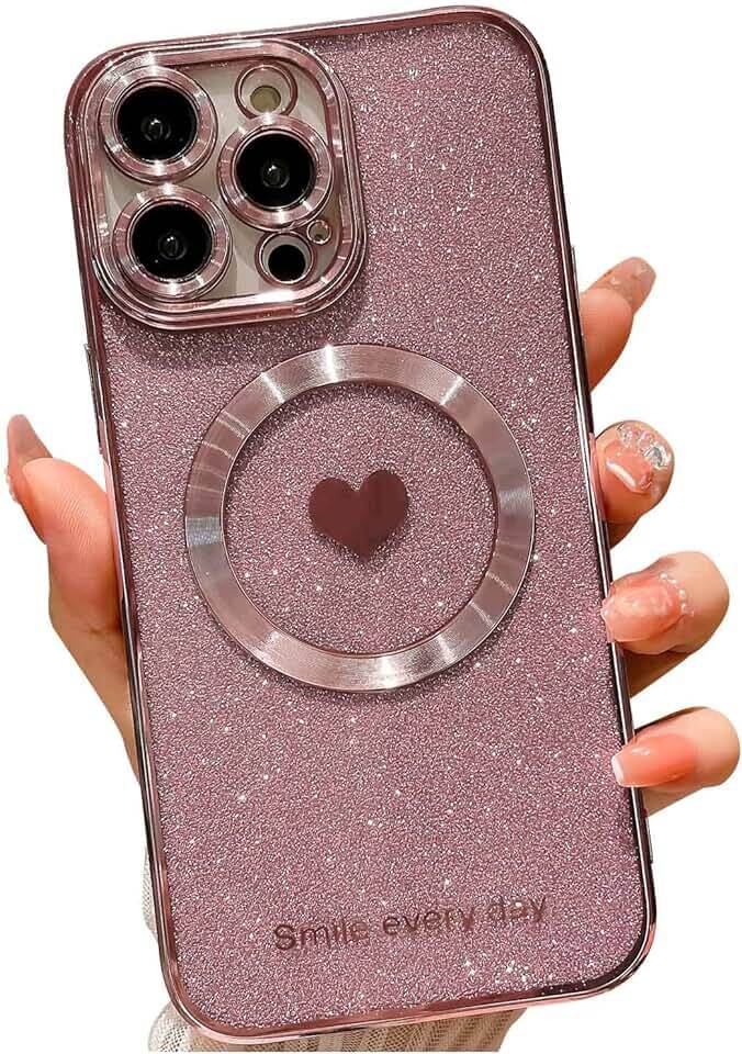 Weonmov for iPhone 14 Pro Max Case Magnetic Glitter [ Compatible with MagSafe ]|