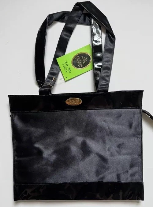 TENDRE POISON BY CHRISTIAN DIOR 16x13” SAC NOIR ZIPPÉ NEUF LIVRAISON RAPIDE