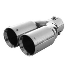 Exhaust Tip Trim Pipe Tail Double For Skoda Octavia Fabia Superb Rapid Karoq