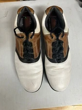 FootJoy Contour Series Men's 10 Golf Shoes Brown and White Spiked