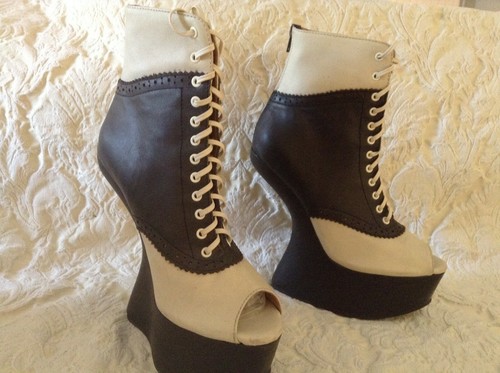 IVORY LEATHER OPEN TOE SZ 8.5 | eBay