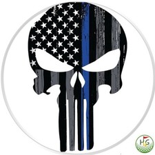 Punisher Golf Ball Marker Coin 1in  25mm Steel