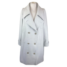 Maison Margiela Cream Wool & Angora Blend Coat Size Uk14/us10