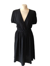 3.1 Philip Lim Black Silk Textured Dress (US 8 / Uk 12)