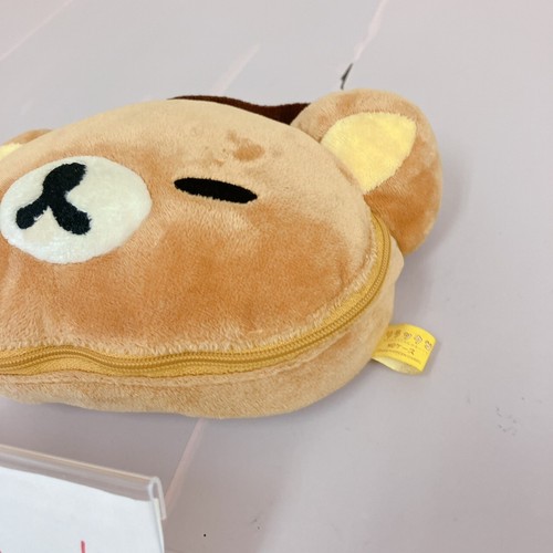 San-x Rilakkuma Face MD Pouch Braunbär Gesicht Schlafen Flauschig Punkte Plüsch Selten - Bild 10 von 24