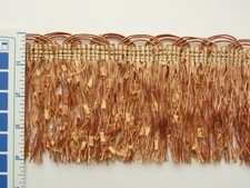 10 jardów - 4" Eleganckie konfetti Koronka Frędzle Frędzle Wykończenie Kolor łososia