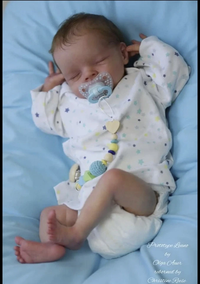 Reborn Doll Reborn Baby Prototype Leano Pop Poppen Dolls Lifelike Doll - Immagine 3 di 3
