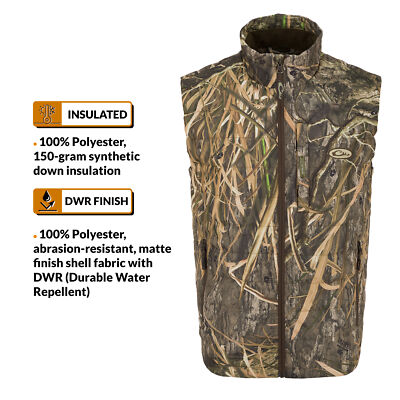 【D-VEC】DWR PL TUSSAH VEST DRAKE Men's MST Synthetic Down Pack Habitat Vest (DW1060-022