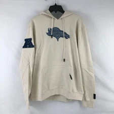 Denver Broncos Pro Standard Mens White Pullover Hoodie SWEATSHIRT Size XL $100