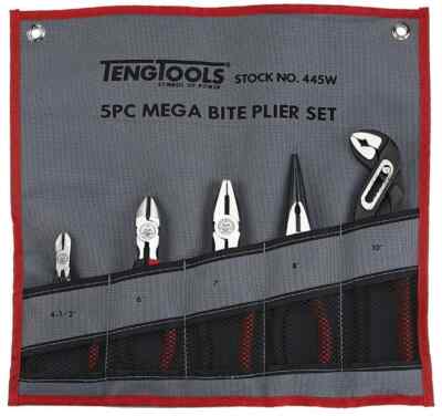 Teng 445W 5 Piece Mega Bite Plier Set