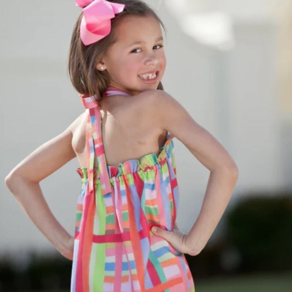 Abito Brown Bowen & Company Eloise Fila Arcobaleno taglia 16