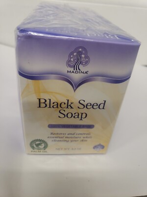 6 Pack- Madina Black Seed Soaps - w Shea Butter-100% Vegetable Based - 4 oz Each