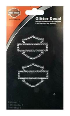 Harley-Davidson Aufkleber, B&S Strass, 2er Set, 3,7x3cm, für den Innenbereich