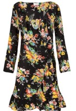 RIXO Gemma Floral Wrap Dress Size XS Extra Small