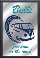 VW Volkswagen Wandspiegel 30 cm Bar Kneipe Bulli K&auml;fer Freedom
