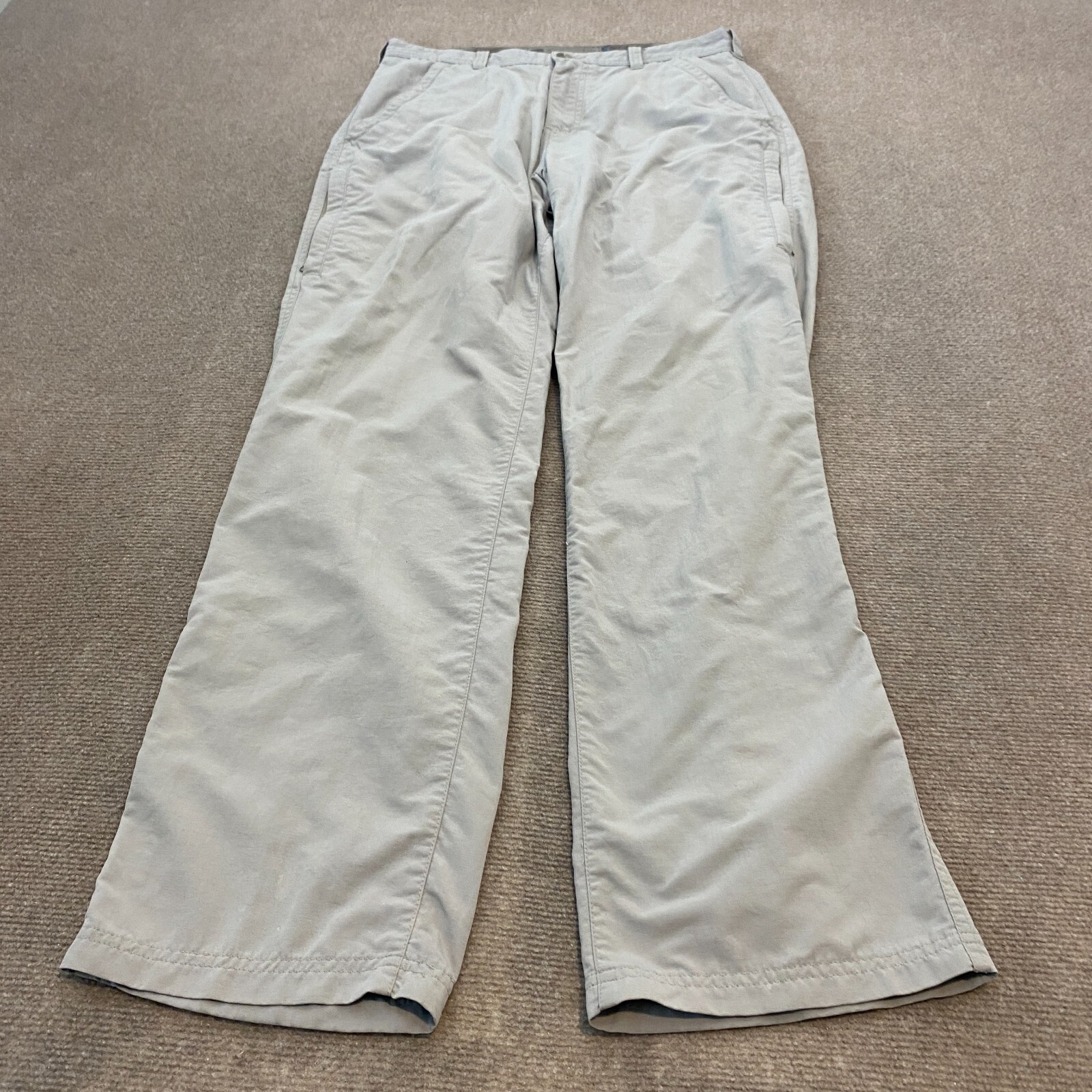 REI Pants Mens 32x32 Gray Nylon Stretch Regular Fit Straight Leg Hiking Camping
