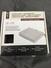 Classic Accessories Cushion Cover, 23”x21”x3”, Light Charcoal. New In Open Box.