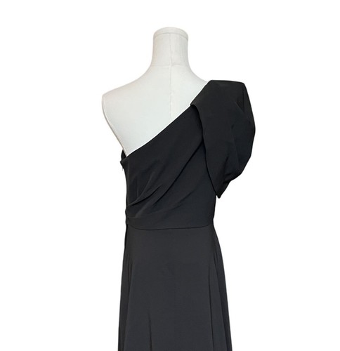 Kay Unger Black Briana One-Shoulder Draped Gown Sz 6 NWT Orig $298 Formal Event - Picture 8 of 14