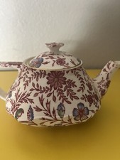Vintage Crown Ducal 1930’s Rectangular Teapot Lovely & Rare Pattern 4580