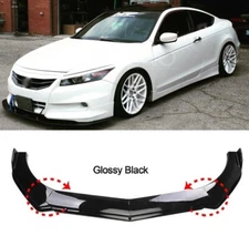 For Honda Accord Coupe Gloss Black Front Bumper Lip Spoiler Splitter Body Kit