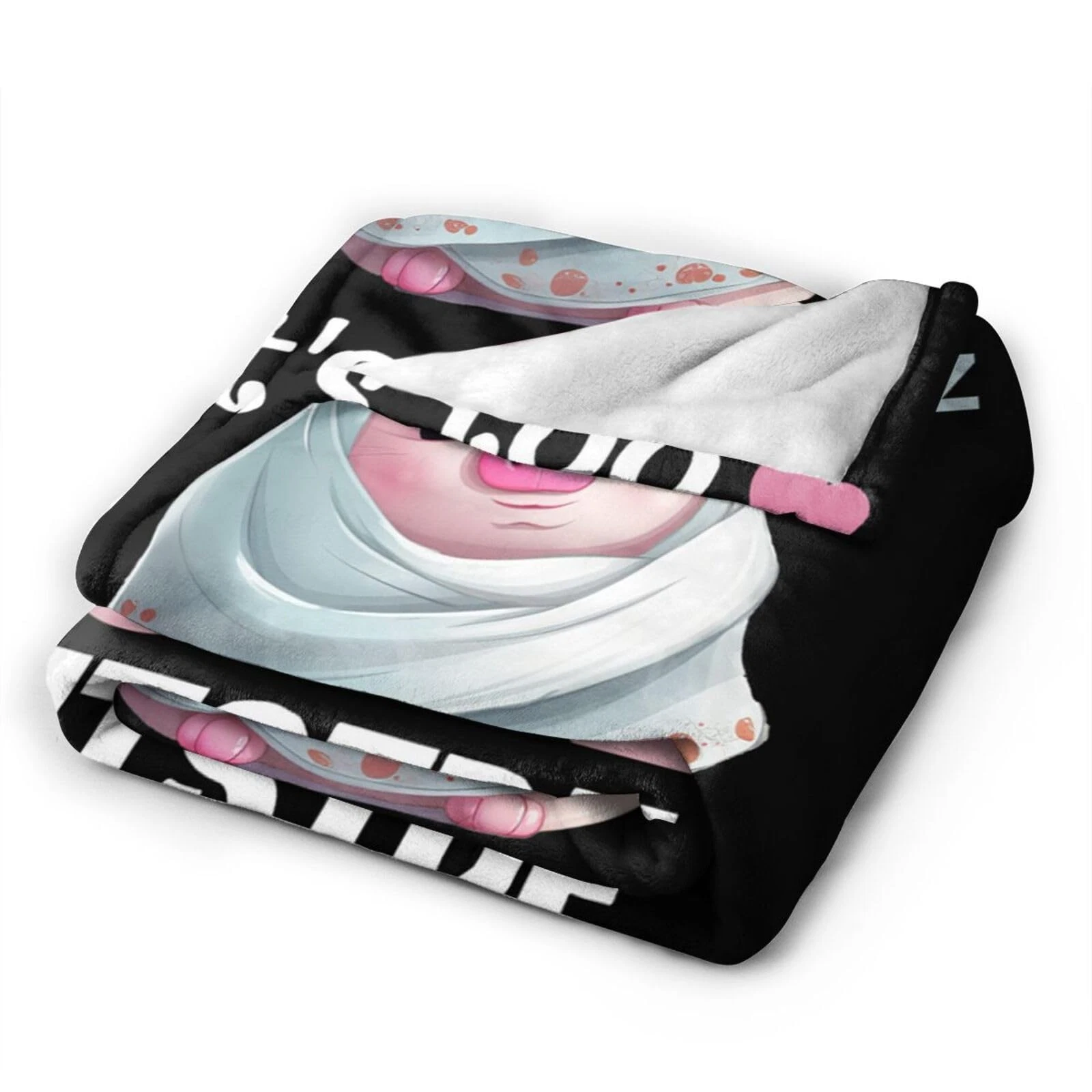 Funny Pig Plush Fleece Animal Throw Blanket Soft Cozy Warm Bed