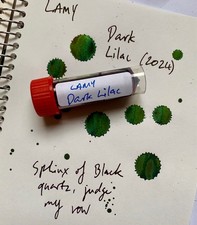Lamy Dark Lilac 3ml foutnain pen ink sample - ships from UK