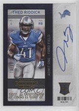 2013 Contenders Short Print Rookies Playoff Ticket 79/99 Theo Riddick Auto 0dk