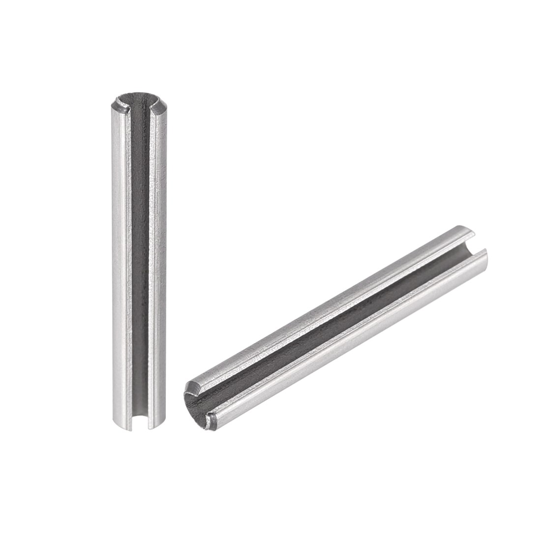 M3 x 18mm 304 Stainless Steel Split Spring Roll Dowel Pins Plain Finish 50Pcs