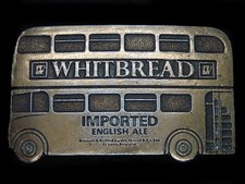 TD11129 VINTAGE 1970s  WHITBREAD IMPORTED ENGLISH ALE  BEER BELT BUCKLE