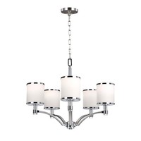 Chrom Nickel Glamour Klassisch Leuchter Kronleuchter 5X60W/E27