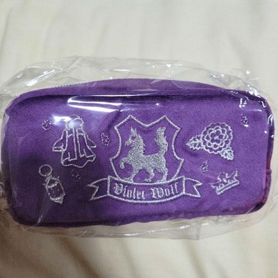 Black Butler Boarding School Edition Violet Wolf Embroidery Pouch Purple