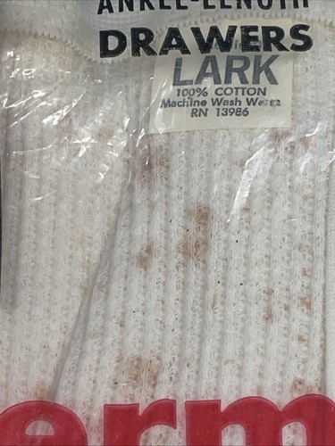 (2) NOS Vintage LARK Boys Size Medium THERMAL ANKLE LENGTH DRAWERS -Read Desc - Picture 4 of 11
