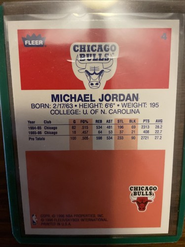 1996-97 Fleer -Decade of Excellence Michael Jordan #4 - Picture 2 of 2