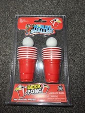 World's Smallest BEER PONG Game Miniature Cup/Ball WORKS Mini Toy