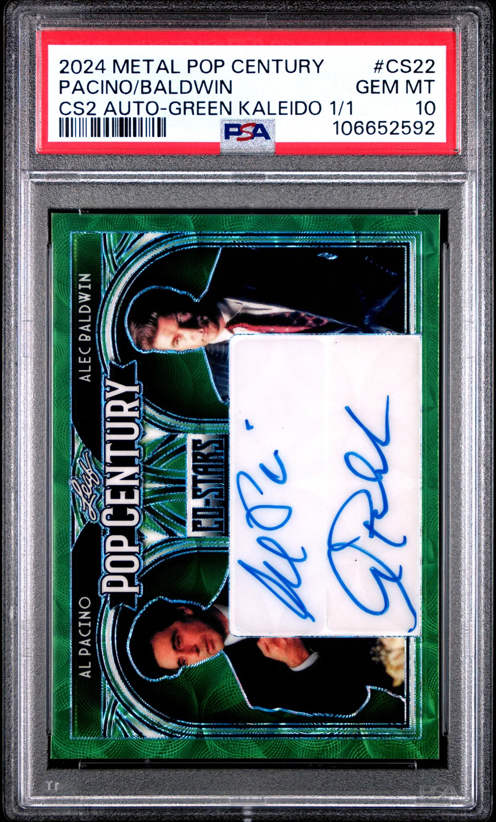 2024 Leaf LEAF METAL POP CENTURY CO-STARS 2 AUTOGRAPHS #CS22 Pacino/Baldwin front