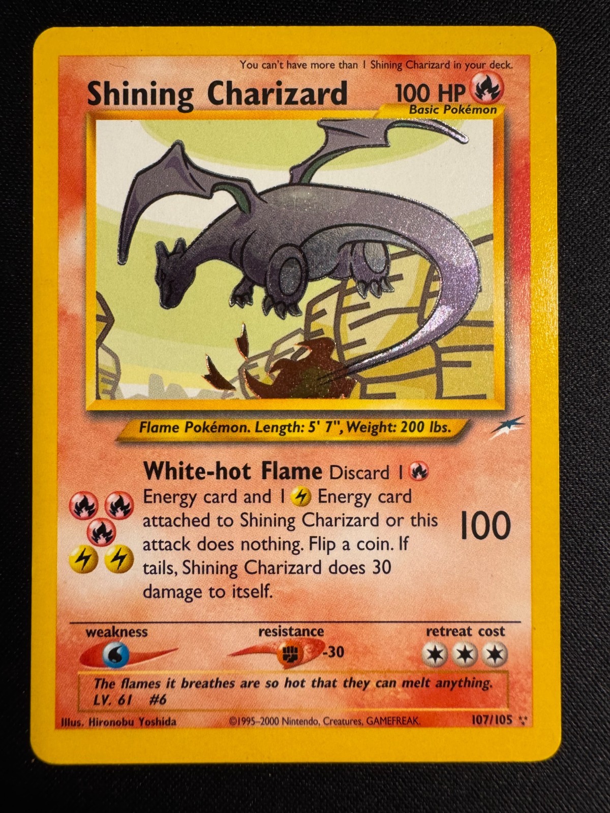 2002 Pokemon Neo Destiny Shining Charizard Holo #107/105