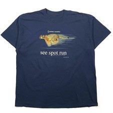 Retro National Geographic "See Spot Run" NAVY Unisex Pullover Sweater S-5XL